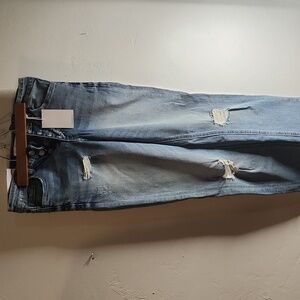 Woman's button fly light blue denim skinny jeans size 27